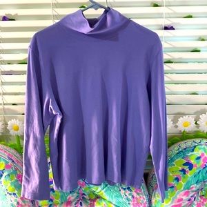 Lands’ End periwinkle mock turtleneck